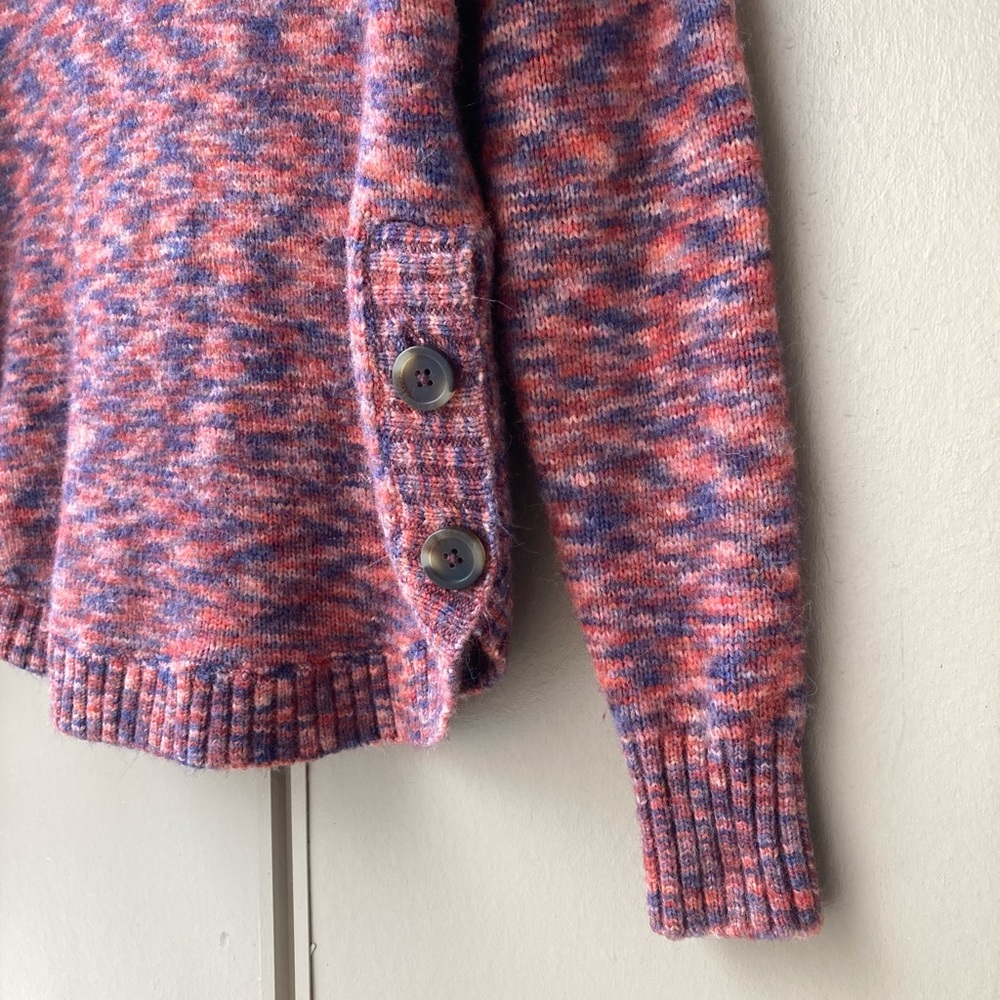 madewell space dyed birchmont side button knit crop sweater pullover jumper xs - Picture 4 of 12